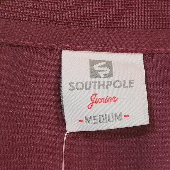 Southpole Top Women Junior Medium Track Jacket Red Embroidered Zip Floral y2k - Picture 11 of 13